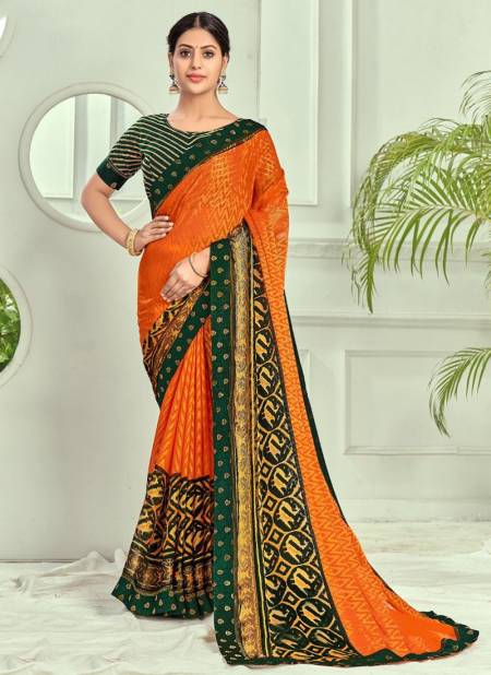 Orange MINTORSI HEMVATI BRASS Designer Fancy Ethnic Wear Saree Collection 27297